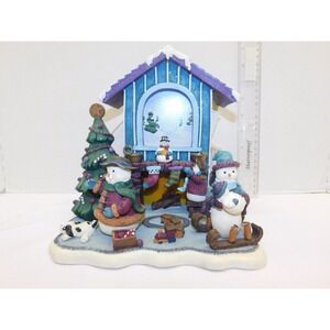 Elaine Thompson Snowkins Collection Warmth At Home Lighted Scene